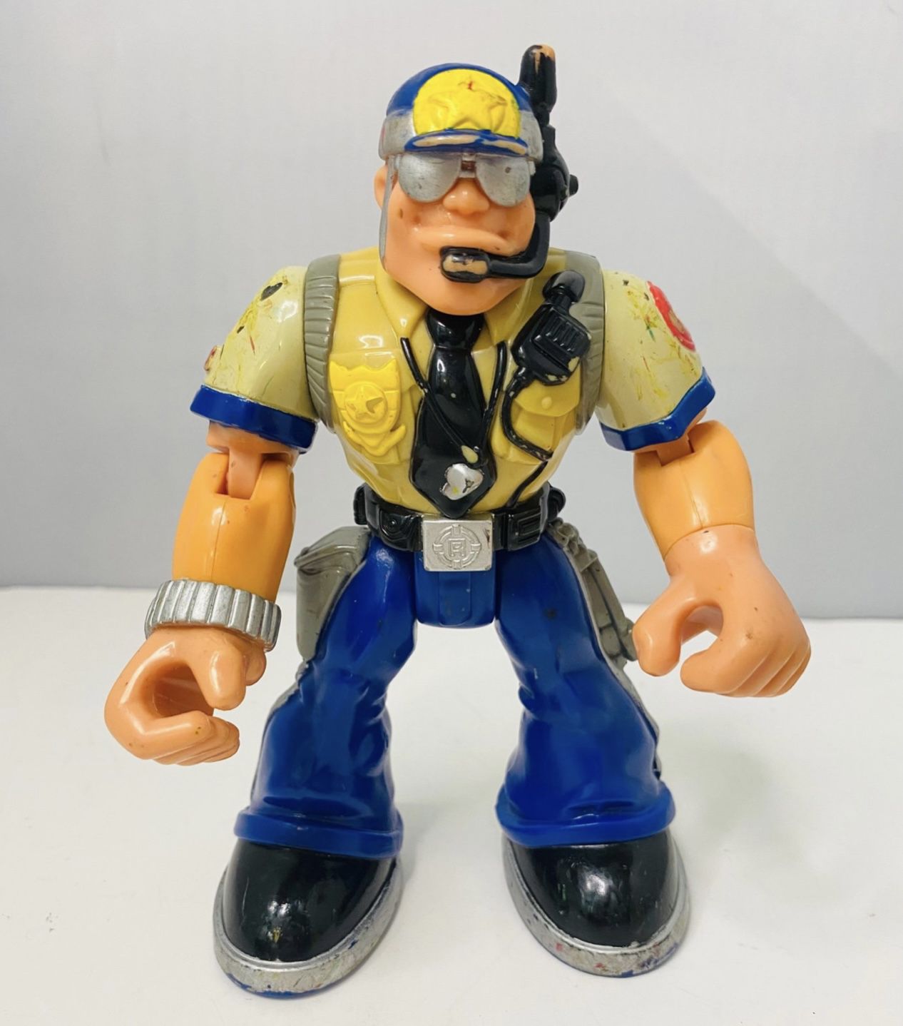 Rescue Heroes Sergeant Siren Police Fisher Price Vintage Action Figure
