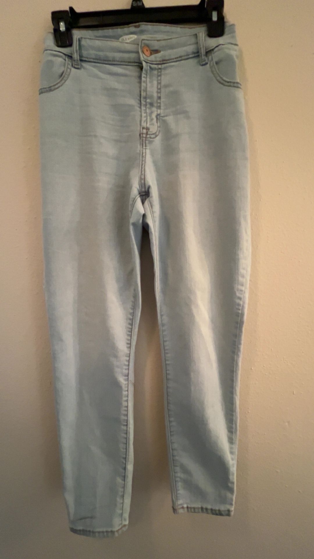14 -L Women Old Navy Light Blue Skinny Jeans