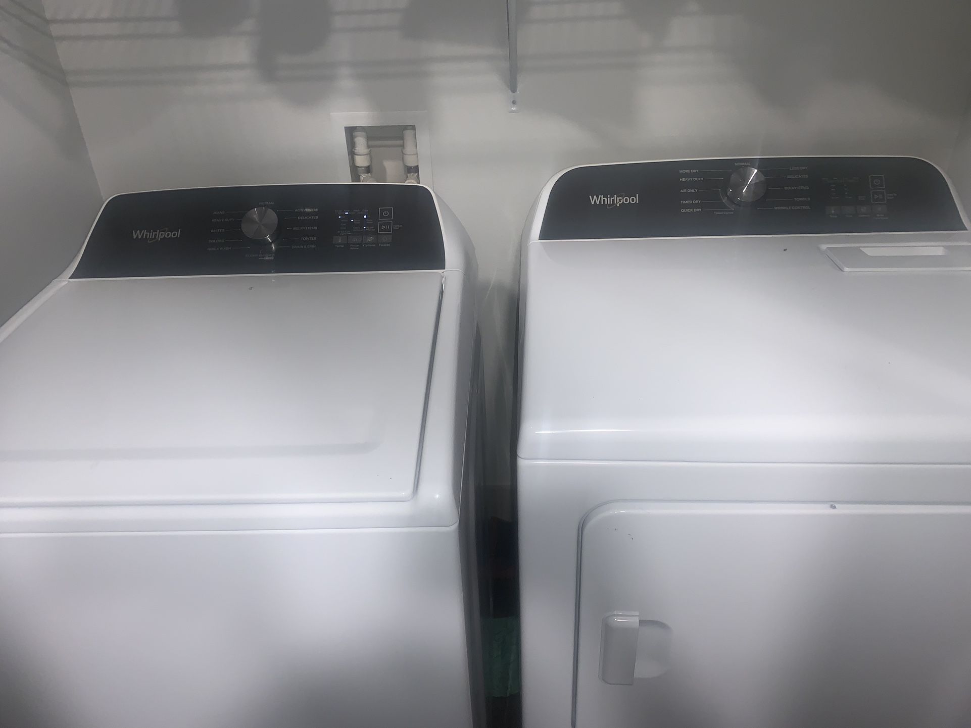 Less Than Year Old Whirlpool Washer And Dryer Set 