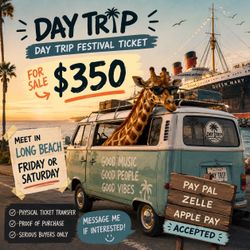 🎟️ 2DAY TRIP FESTIVAL TICKET FOR SALE 🌴🦒🚐
