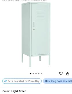 Unopened double, vertical light green locker