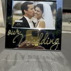 "Our Wedding" silver-plated MALDEN wedding picture frame, designed for a 4x6 picture