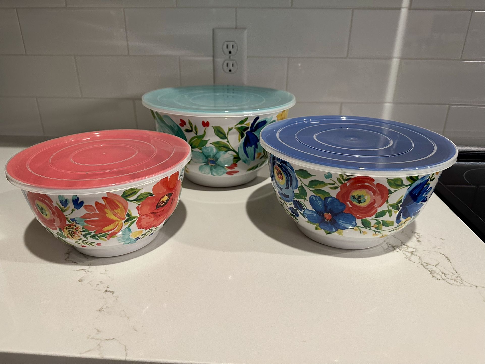 Pioneer Woman Melamine Bowl Set With Lids