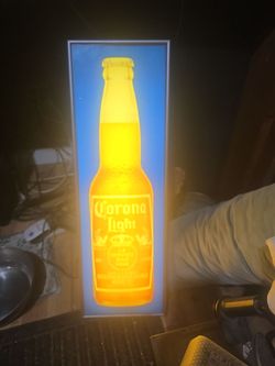 Vintage Corona Light "luminating " bar sign , Man Cave