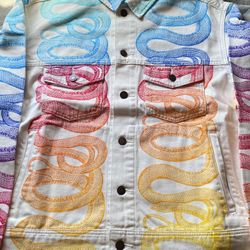 Supreme SS21 Hysteric Glamour Snake Denim Jacket ‘White’ Size Medium