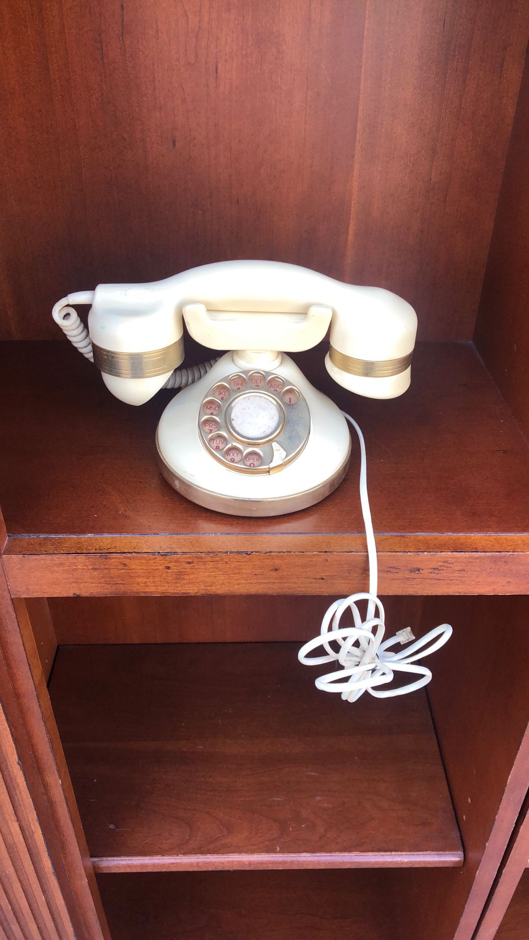 18 karat gold, plated, rotary phone