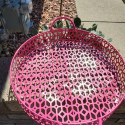 Pink Metal Tray 