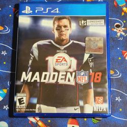 EA Sports Madden NFL 18 Sony Playstation 4 PS4 CIB Complete Game Disc Case Artwork Manual Included