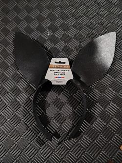 Black leather like bunny ears for a costume