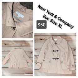 NY & Company Women's XL Double Breast Pea Coat 