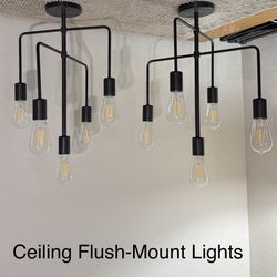 2 Ceiling Flush-Mount 5-Light Pendants $40
