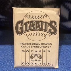 Giants 1992 baseball trading cards by mothers cookies