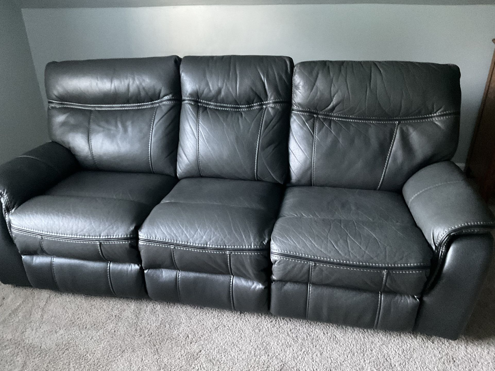 Reclining Sofa / Couch & Recliner , Dark Gray