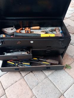 Tool box with tools