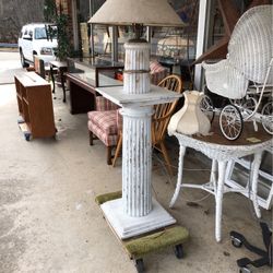 Floor Lamp Made From Old Collum