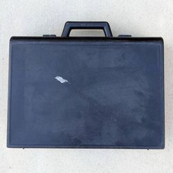 Victor black lightweight durable hard plastic storage transport case tool box document holder