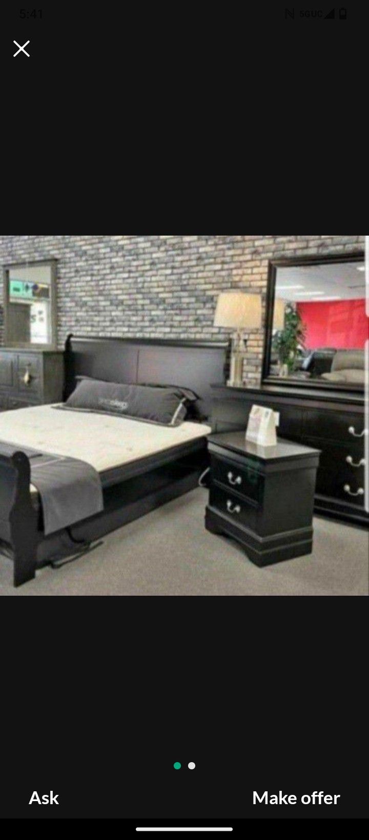 New Queen Bedroom Furniture Set Without Mattress And Free Delivery for