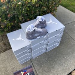 Jordan 5 “Wolf Grey” • Brand New • 100% Authentic • Local pickups in fremont / union city • Sizes and pricing in description! 