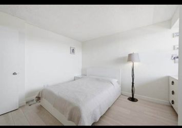 Queen white storage bed frame