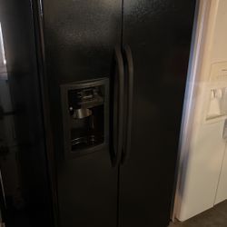 GE black side-by-side fridge icemaker free delivery Warranty