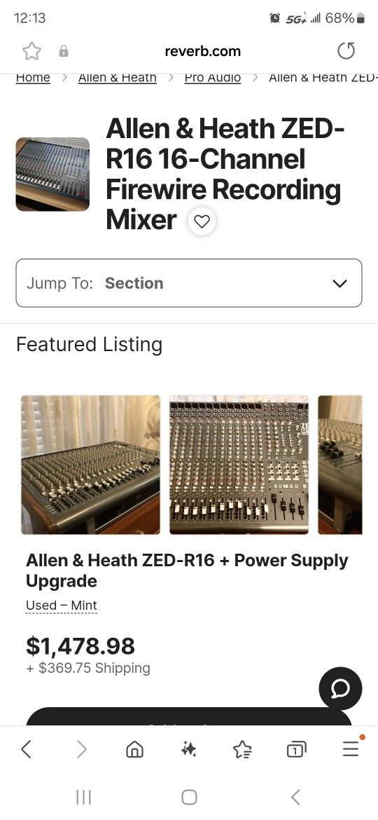 MIXING BOARD ALLEN AND HEATH ZED 16 FIREWIRE🔥🔥🔥