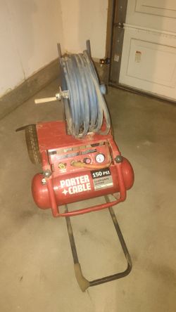 Porter Cable 150 PSI Air Compressor with Hose Reel