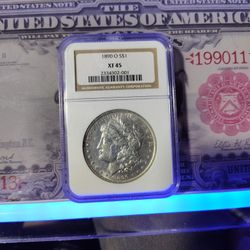 1890 O Morgan Silver Dollar