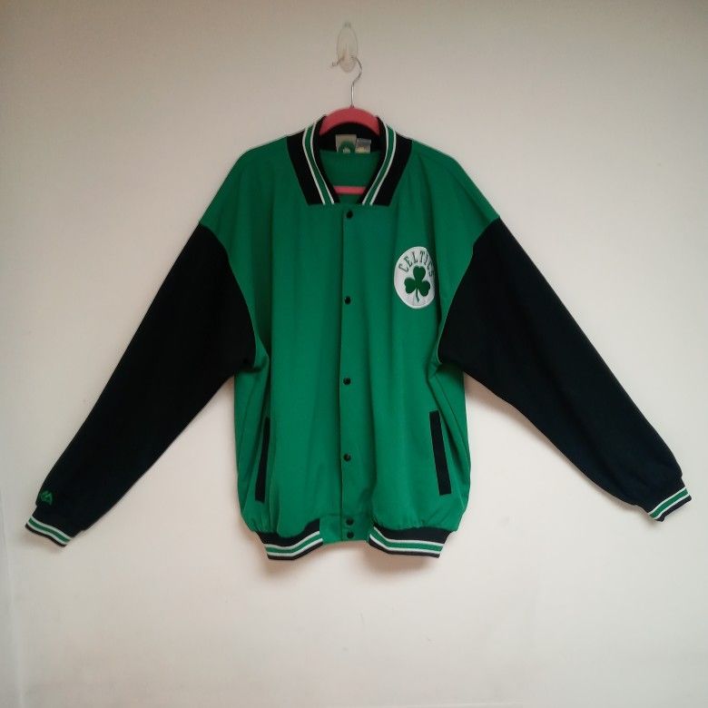 Boston Celtics Big Man Logo Jacket Majestic Vintage Size 2 XT