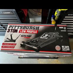 New Gray Low Profile 3 Ton Floor Jack with Rapid Pump Car Lift Garage
