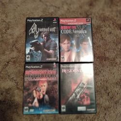 Four Resident Evil Playstation 2 Games