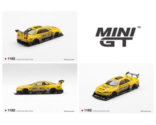 Mini GT 1:64 Nissan LB-ER34 Super Silhouette SKYLINE Sport Yellow