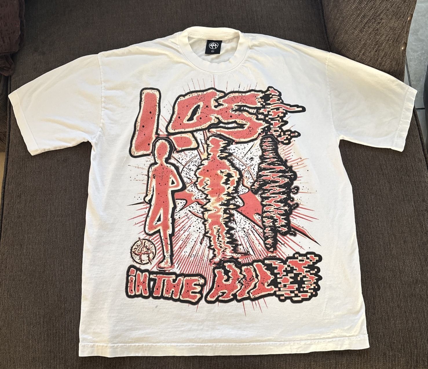 Lost Hills White Graphic T Shirt Mens Size: XL