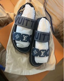 LV denim sandal