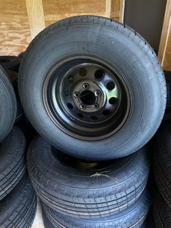 🤝🏼“Fresh 205/75R15 Tire on 5-Lug Rim — Ready to Roll!”✅🏁