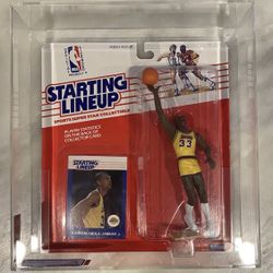 1988 Kareem Abdul-Jabbar AFA 75 Starting Lineup LA Lakers.  Sub 85 -80 grades see label