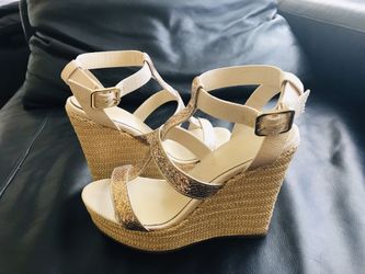 Aldo Strappy Wedge Espadrille Sandals/Shoes.