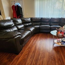 Genuine Leather Sectional Sofa - Black Friday SALE $450
