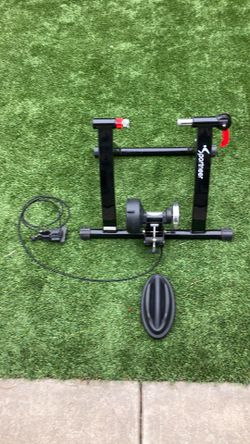 Sporteer Bike Trainer - magnetic stationary bike stand for 26–28” & 700 C wheels - adjustable six level