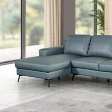Orange Grey And Blue Sectional 