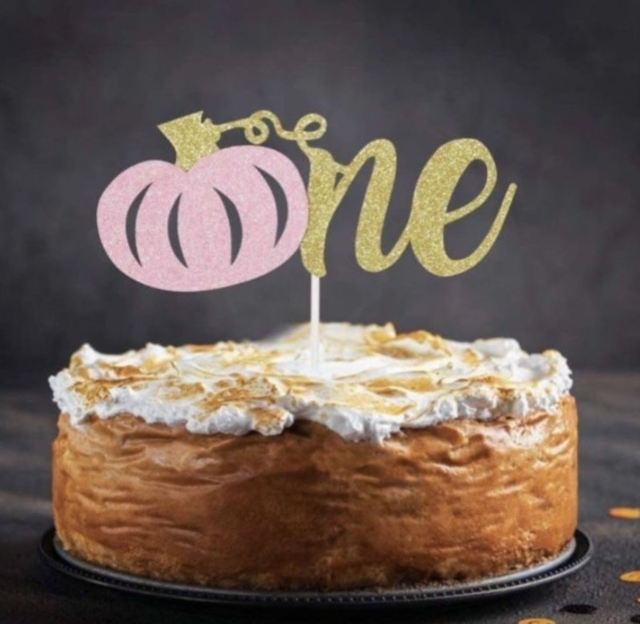 One Birthday Cake Cupcake Toppers Party Supplies