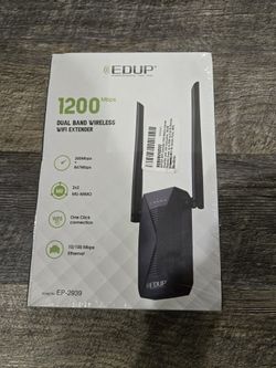 WiFi Extender 1200Mbps Dual Band (5GHz/2.4GHz) Covers up to 10000sq. ft and 55 Devices