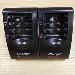 Set of 2 Like New Columbia Model DBC-6 AA and AAA Battery Charger