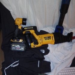DeWalt Sawzaw, DeWalt Flashlight,Kobalt Torque Wrench With Kobalt Battery Charger 