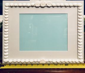 White shell/sand dollar embellished frame 12 x 16