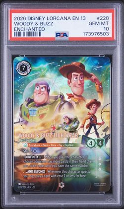 2026 ENCHANTED #228 WOODY & BUZZ LIGHTYEAR - BEST BUDDIES PSA 10