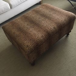 Animal Print Hassock /Ottoman with Storage
