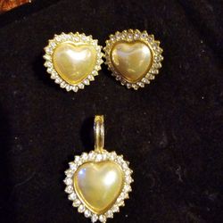 Heart Necklace/ Earring Set