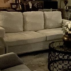 Avlynn 97'' Upholstered Sofa White coach 3 people sofa