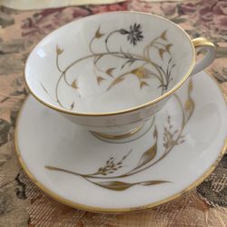 Hand painted German Tea Cup And Saucer
