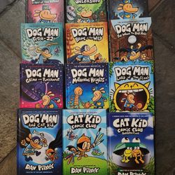 Dog Man & Cat Kid Comic Club (12 Books)